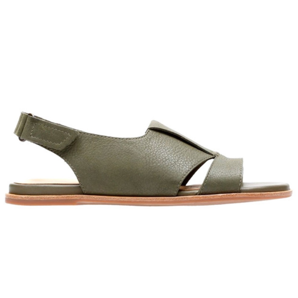 NWT Clarks Artisan Olive Sultana Rayne Leather Slingback Sandals Open Toe Si…